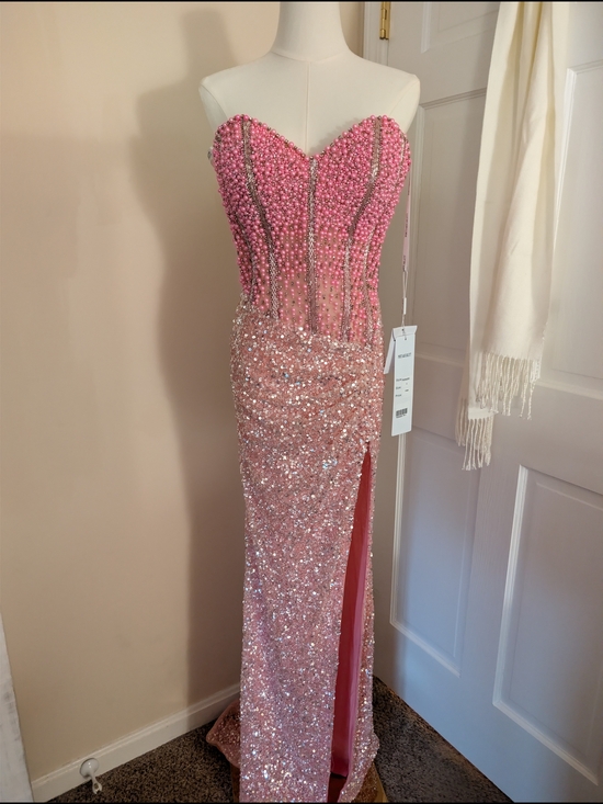Portia and Scarlett Dresses & Skirts - Portia & Scarlett PS26432C Pink Pearl Corset Sequin Formal Prom Gown Dress 6